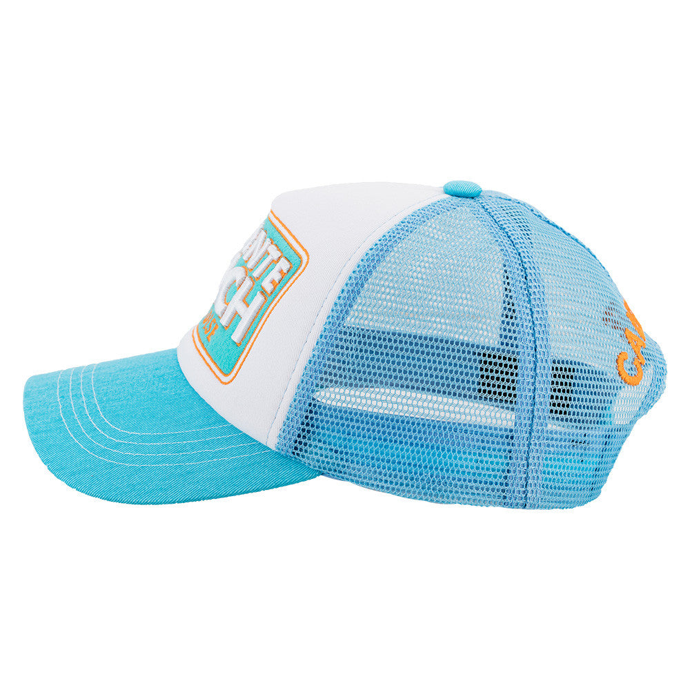 Caliente Beach Blu/Wt/Blu (White embroidery in design) Blue Cap - Caliente Special Collection 2