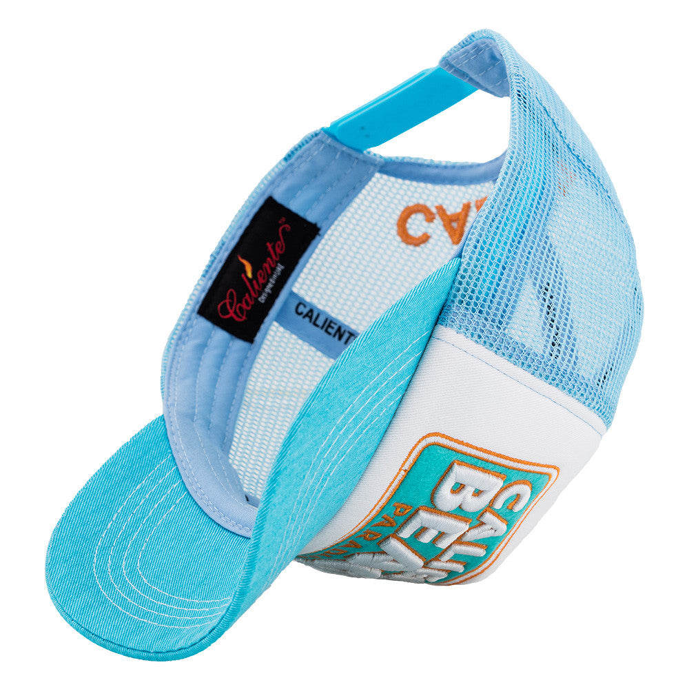 Caliente Beach Blu/Wt/Blu (White embroidery in design) Blue Cap - Caliente Special Collection 3