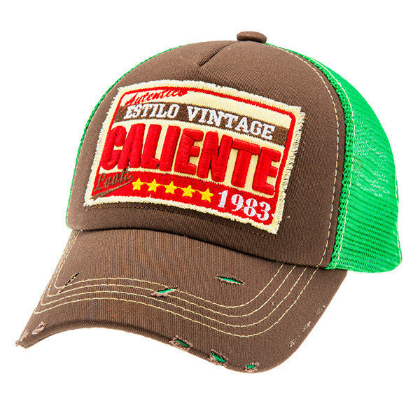 Caliente Vintage Brn/Brn/Grn Brown Cap - Caliente Classic Collection