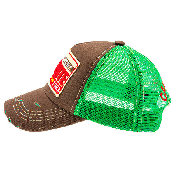 Caliente Vintage Brn/Brn/Grn Brown Cap - Caliente Classic Collection 2