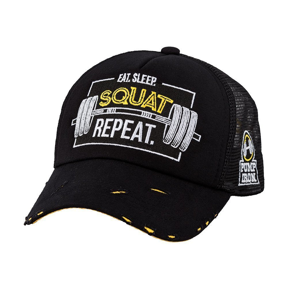 Eat Sleep Squat Repeat Black Cap – Caliente Classic Collection