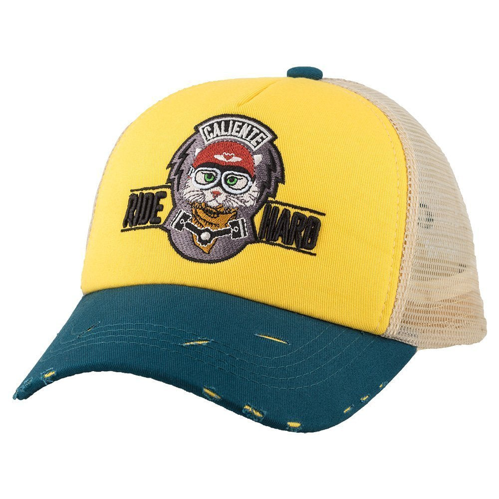 Ride Hard Blu/Yel/Beg Yellow Cap – Caliente Special Collection