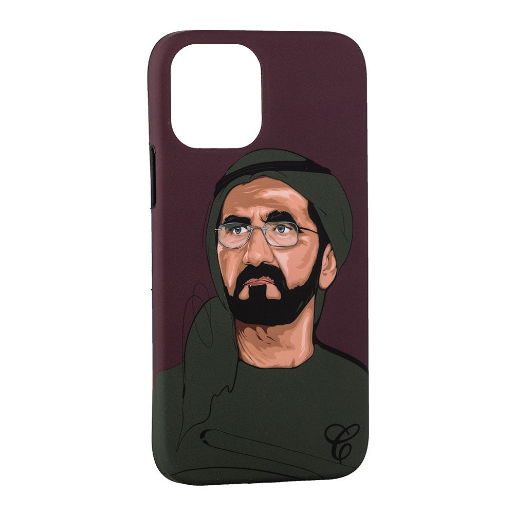 Shk Mohamed Bin Rashid Maroon Mobile Cover - Caliente Mobile Cover Collection