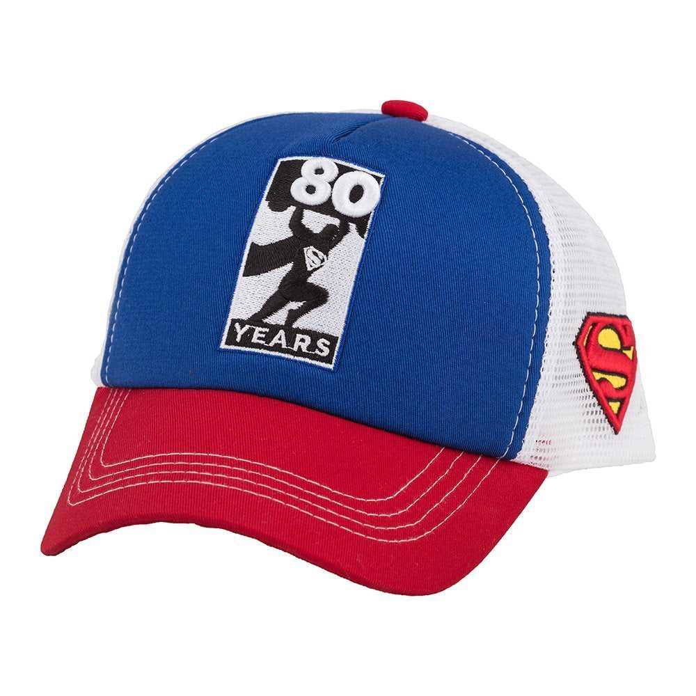Superman 80th anniversary Red/Blu/Wt Blue Cap – Caliente Special Releases Collection