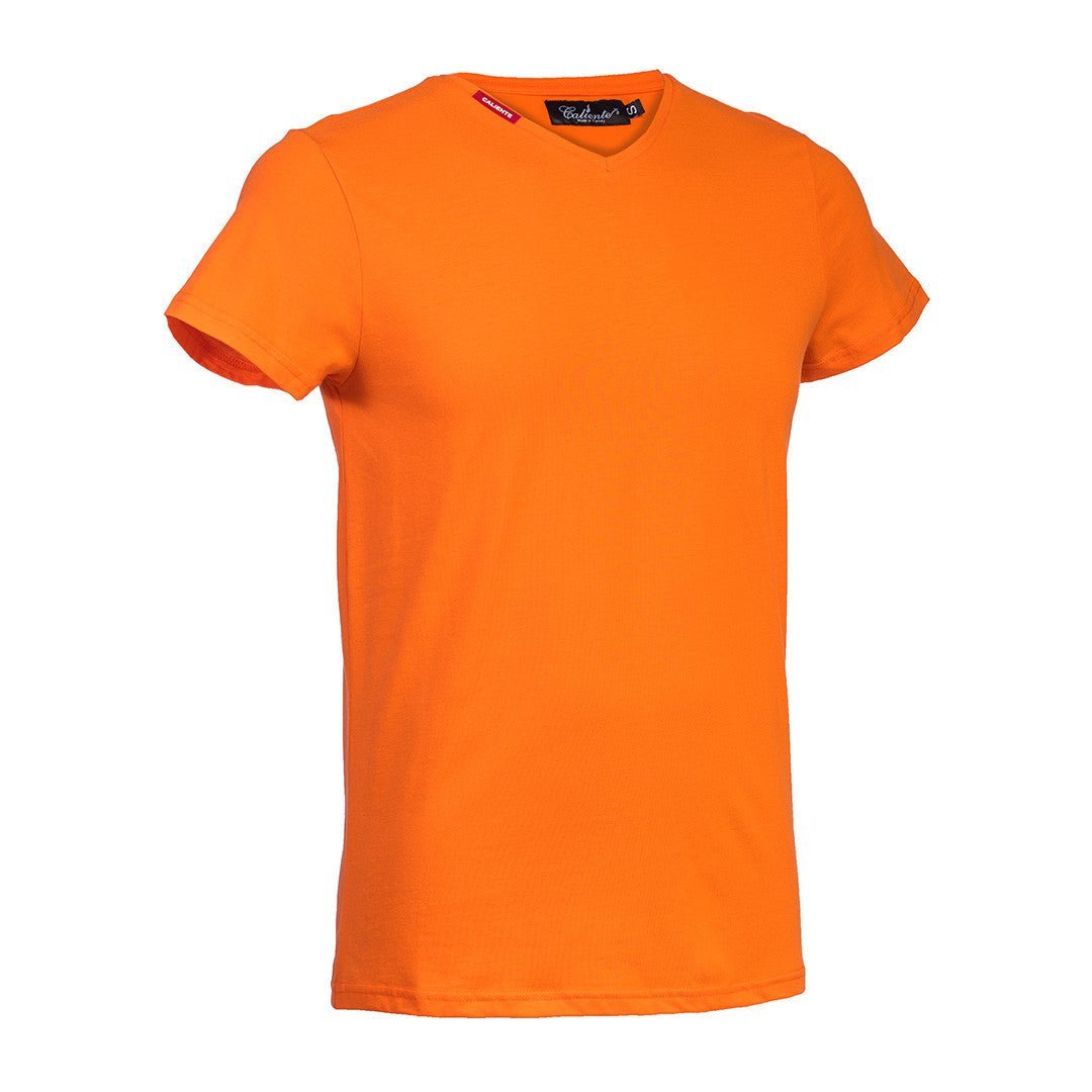 50% Discount | 5 V Neck Caliente Basic T - shirt Bundle XXL | (Brown | Orange | Grey | Green | Blue) | Caliente T - shirts & Polos Collection - Caliente