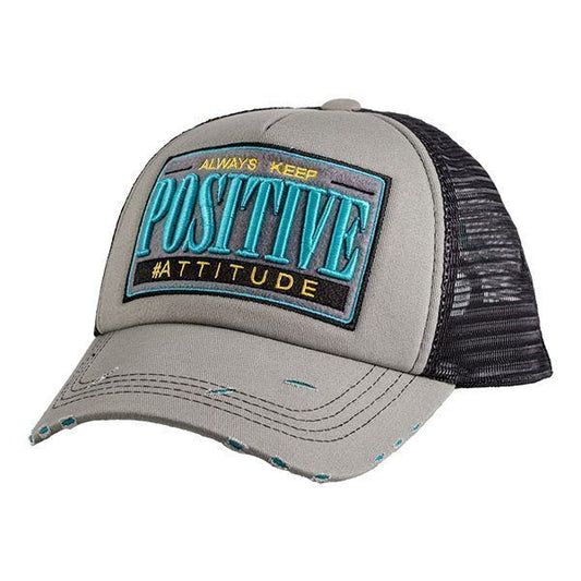 Always Keep Positive Gry/Gry/Trq Grey Cap – Caliente Special Collection