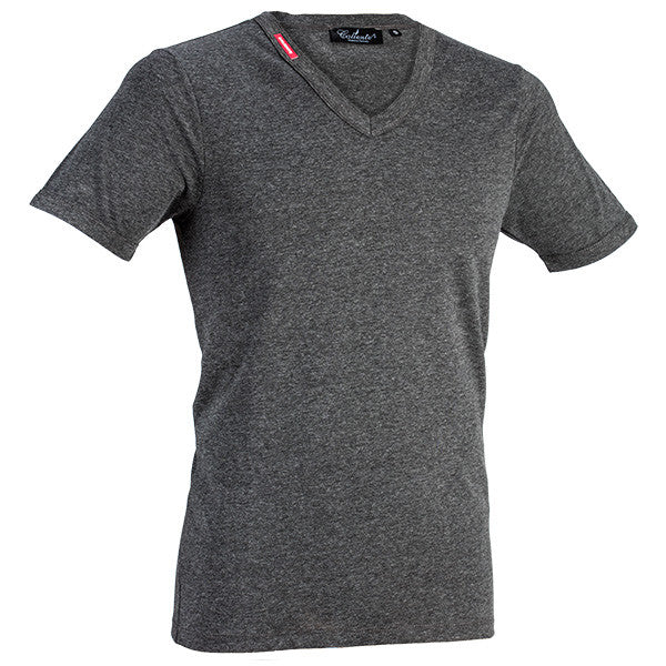 Basic DOS V Neck - Drk Grey Melange T-shirt - Caliente T-shirts &amp; Polos Collection
