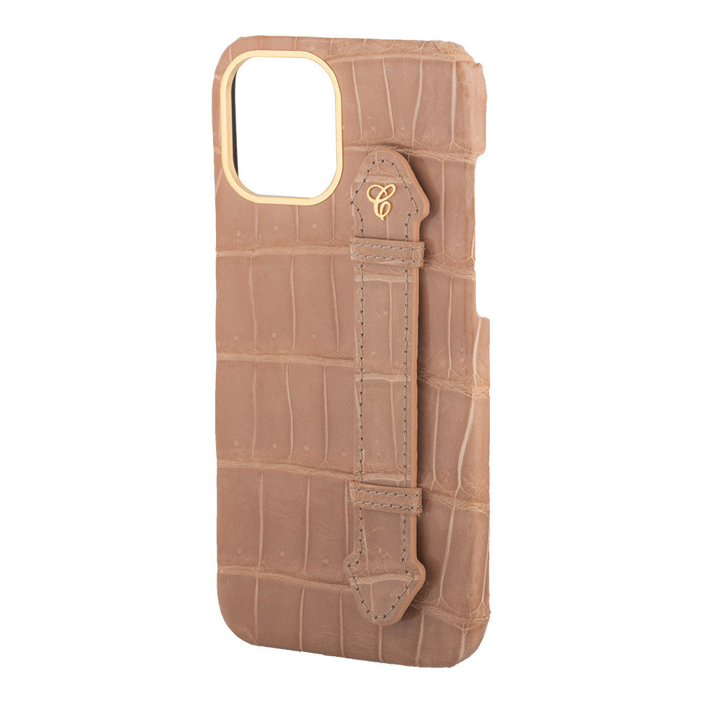 Beige Croc Beige Side Finger case for 12 Pro Max - Caliente Mobile Cover Collection 2