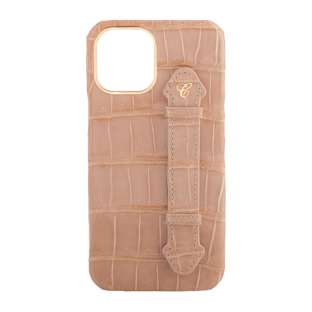 Beige Croc Beige Side Finger case for 12 Pro Max - Caliente Mobile Cover Collection 3