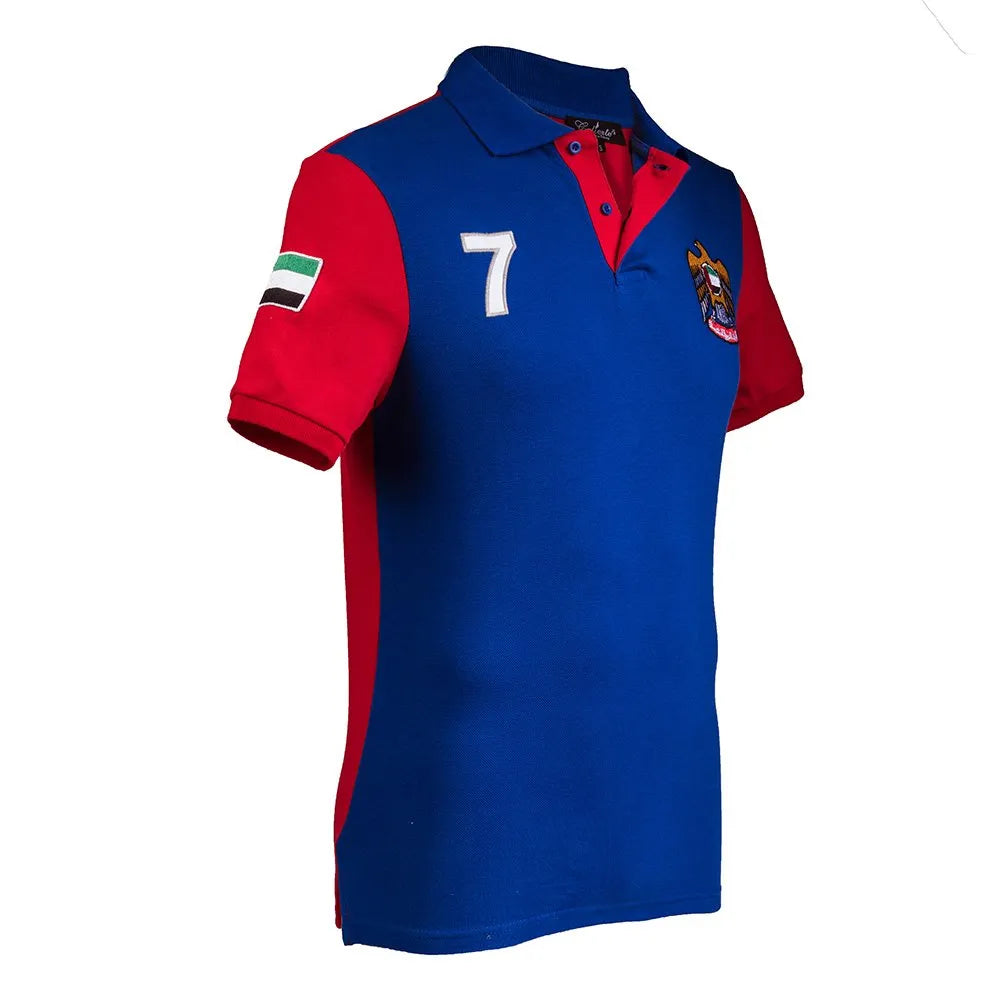 Cal 2 Polo - Royal Blue & Red T-shirt - Caliente T-shirts & Polos Collection 2