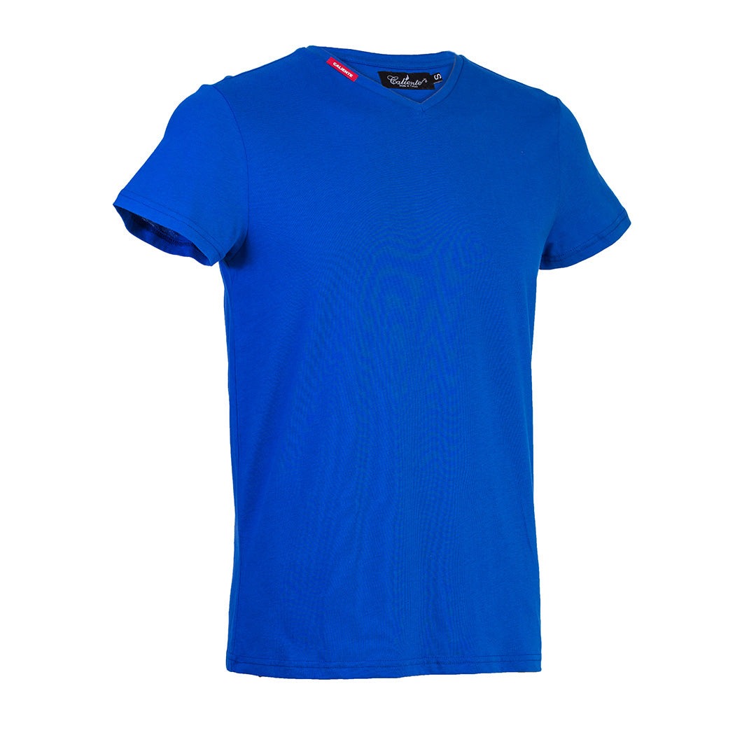 Caliente Basic - Blue Melange Dazzling Blue T-shirt - Caliente T-shirts & Polos Collection 1