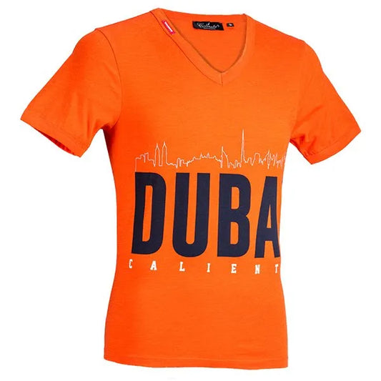 Dubai Skyline - Spicy Orange T-shirt - Caliente T-shirts &amp; Polos Collection