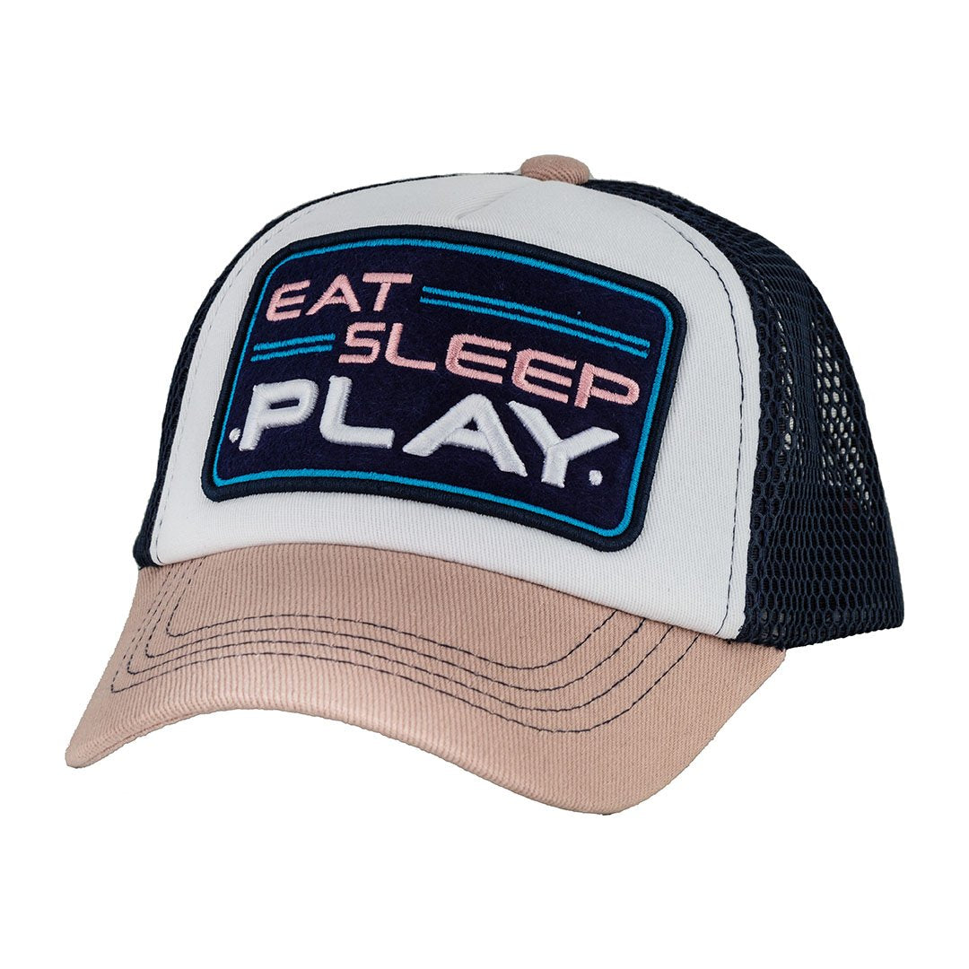 Eat Sleep Play Pink/White/Navy Cap - Caliente Classic Collection