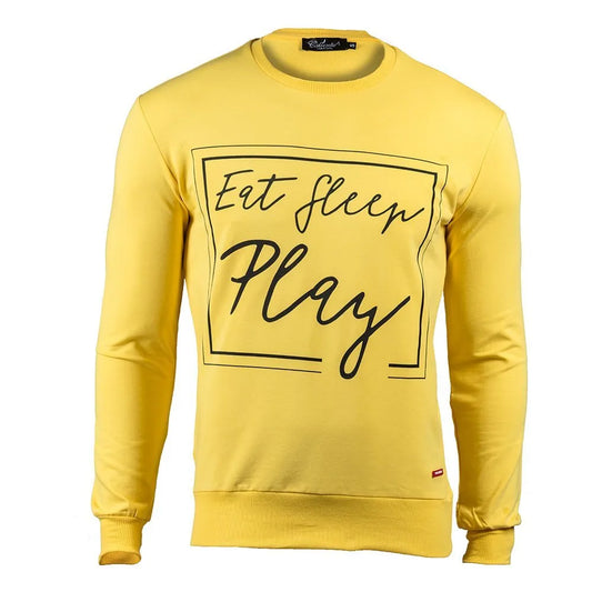 Eat Sleep Play Yellow Sweatshirt – Caliente Hoodie & Sweatshirt Collection