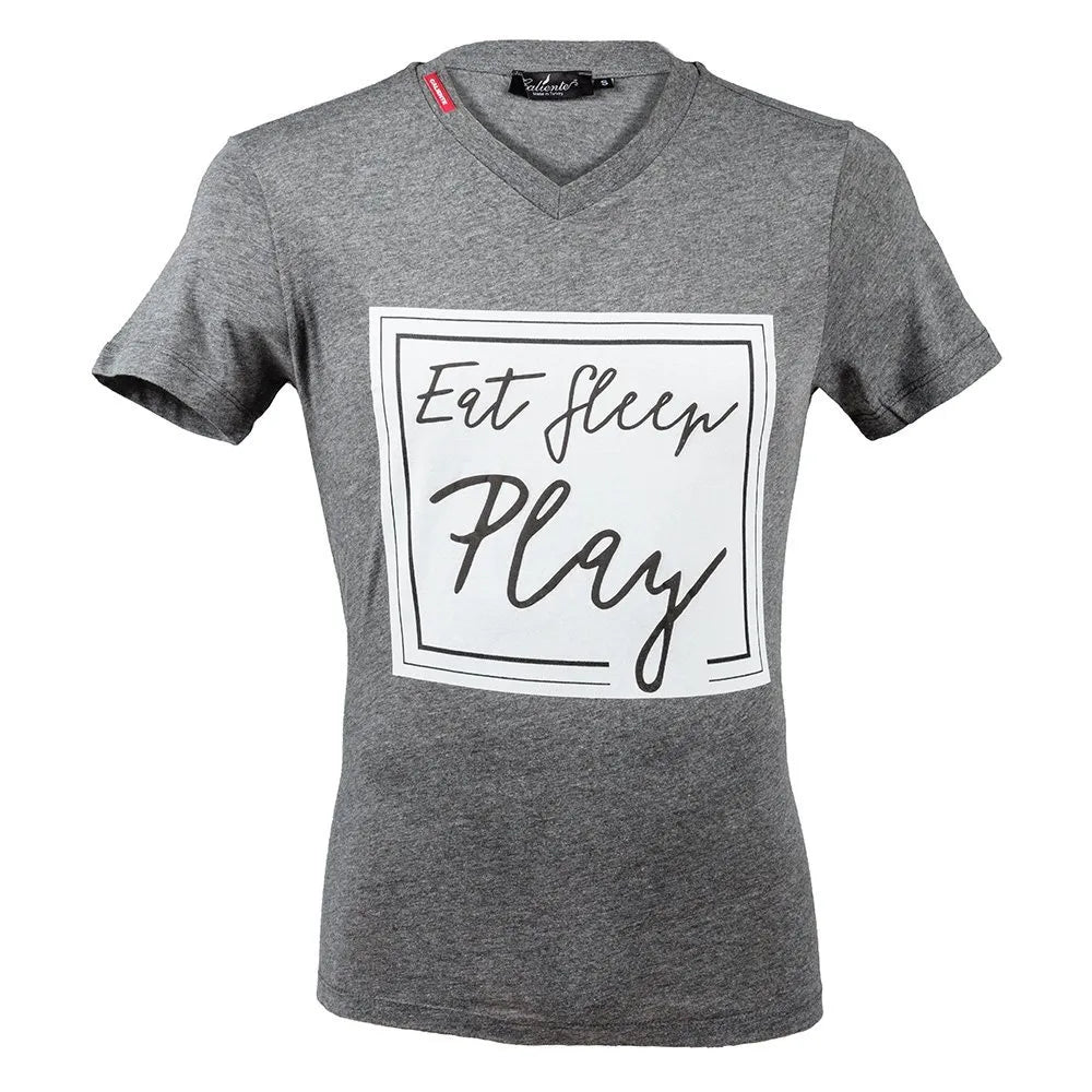 Eat Sleep Tee Grey Mel Grey T-shirt – Caliente T-shirt & Polos Collection 2
