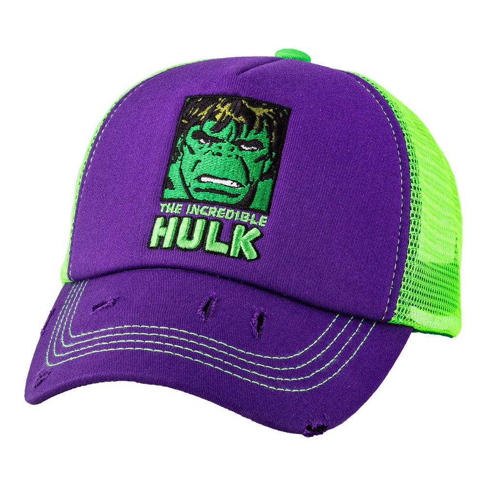 Hulk Prp/Prp/NGrn Purple Cap -  Caliente Disney and Marvel Collection
