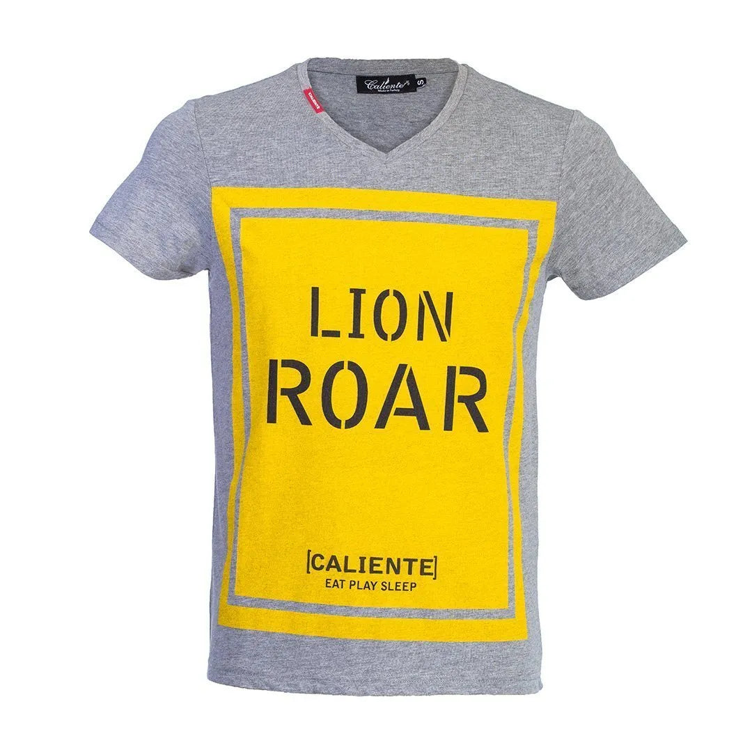Lionroar Grey T-shirt - Caliente T-shirts & Polos Collection 2