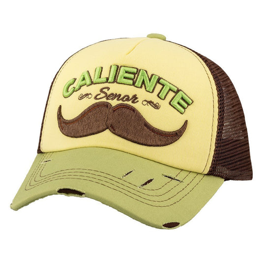 Mustache Grn/Yel/Brn Green Cap  – Caliente Special Collection