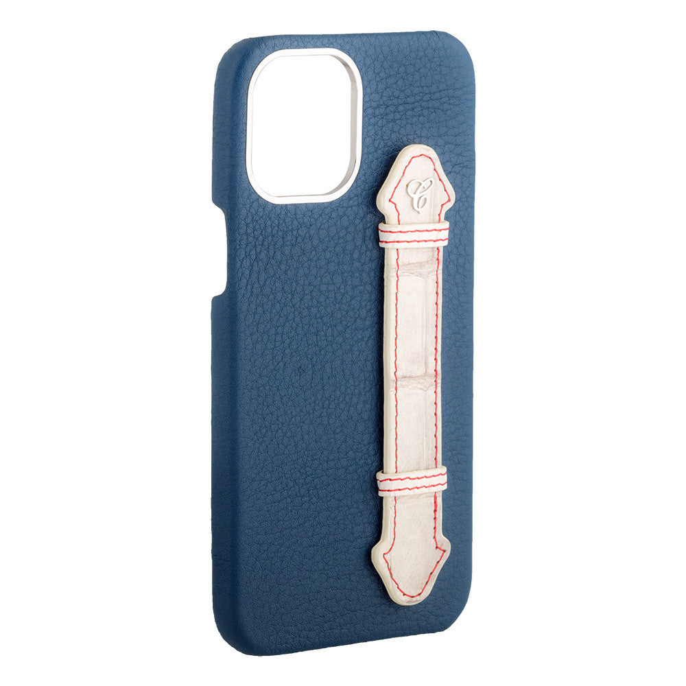 Navy Togo/ Himalayan Croc Side Finger case for 12 Pro - Caliente Mobile Cover Collection 2