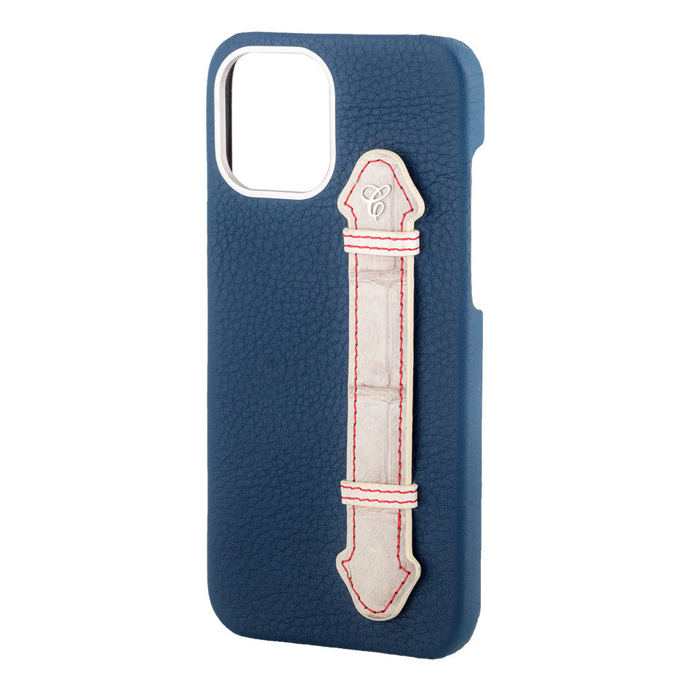 Navy Togo/ Himalayan Croc Side Finger case for 12 Pro - Caliente Mobile Cover Collection 3