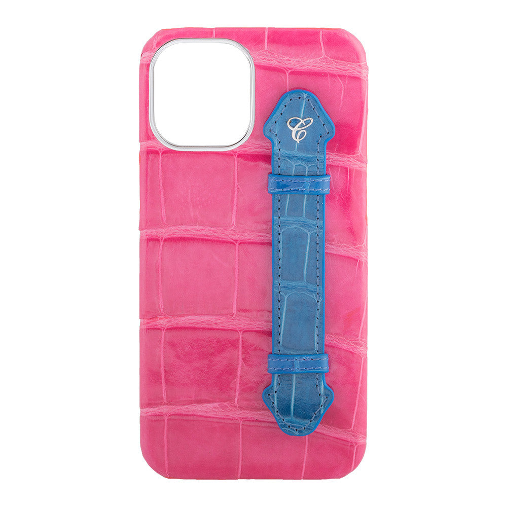 Pink Croc Side Finger Blue case for 12 Pro - Caliente Mobile Cover Collection
