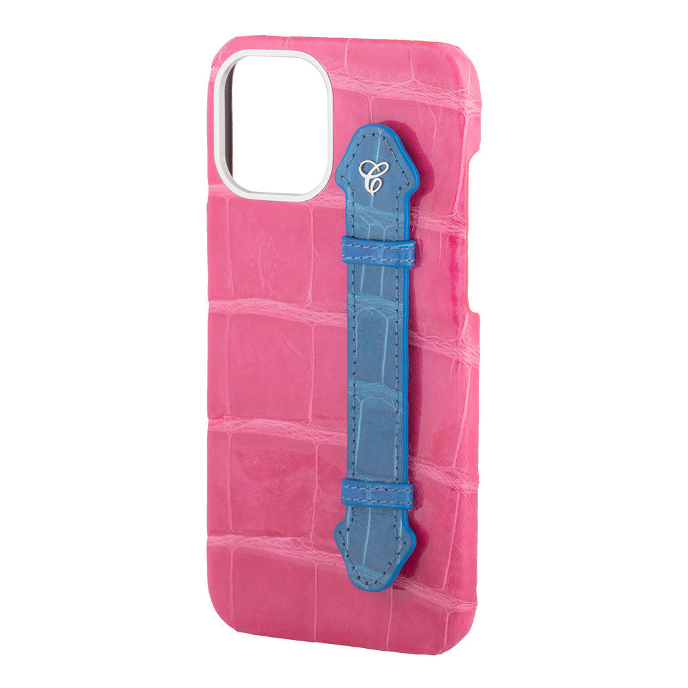 Pink Croc Side Finger Blue case for 12 Pro - Caliente Mobile Cover Collection 2