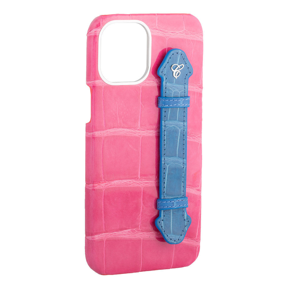 Pink Croc Side Finger Blue case for 12 Pro - Caliente Mobile Cover Collection 3
