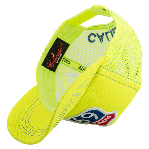Route 69 Full Neon Yellow Cap - Caliente Basic Collection 4