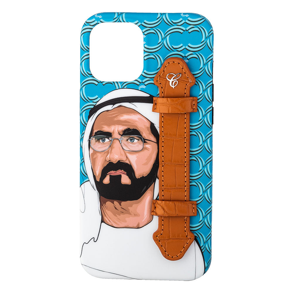 Sheikh Mohamed Bin Rashid Blu wt Brn Holder 12 Pro Max - Caliente Mobile Cover Collection 3
