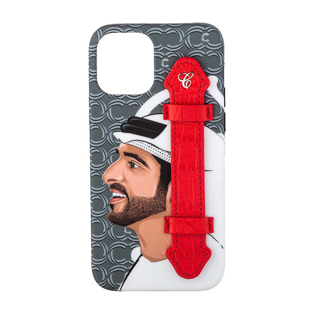 Shk Hamdan Bin Rashid Gry with Red Holder 12 Pro - Caliente Mobile Cover Collection