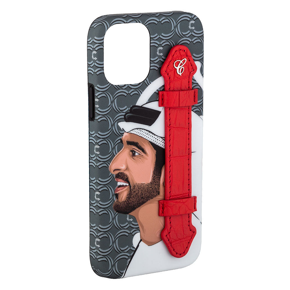 Shk Hamdan Bin Rashid Gry with Red Holder 12 Pro - Caliente Mobile Cover Collection 2
