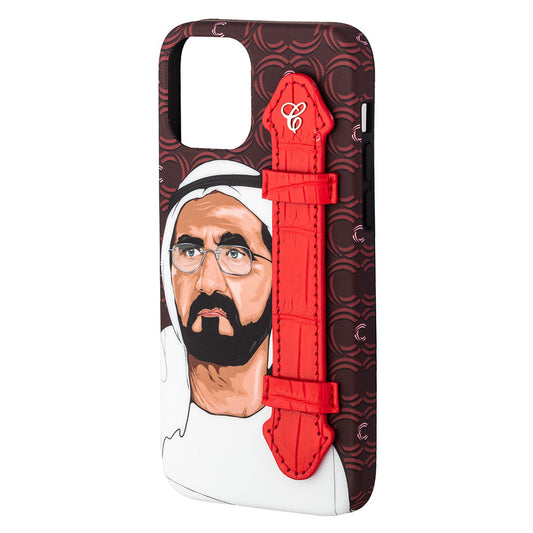 Shk Mohamed Bin Rashid Mar with Red Holder 12 Pro - Caliente Mobile Cover Collection