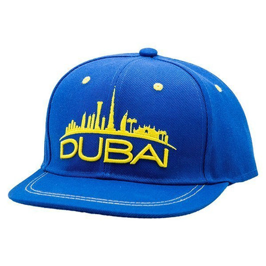 Snapback Dubai Skyline Full Blue Cap – Caliente Emirates Collection 
