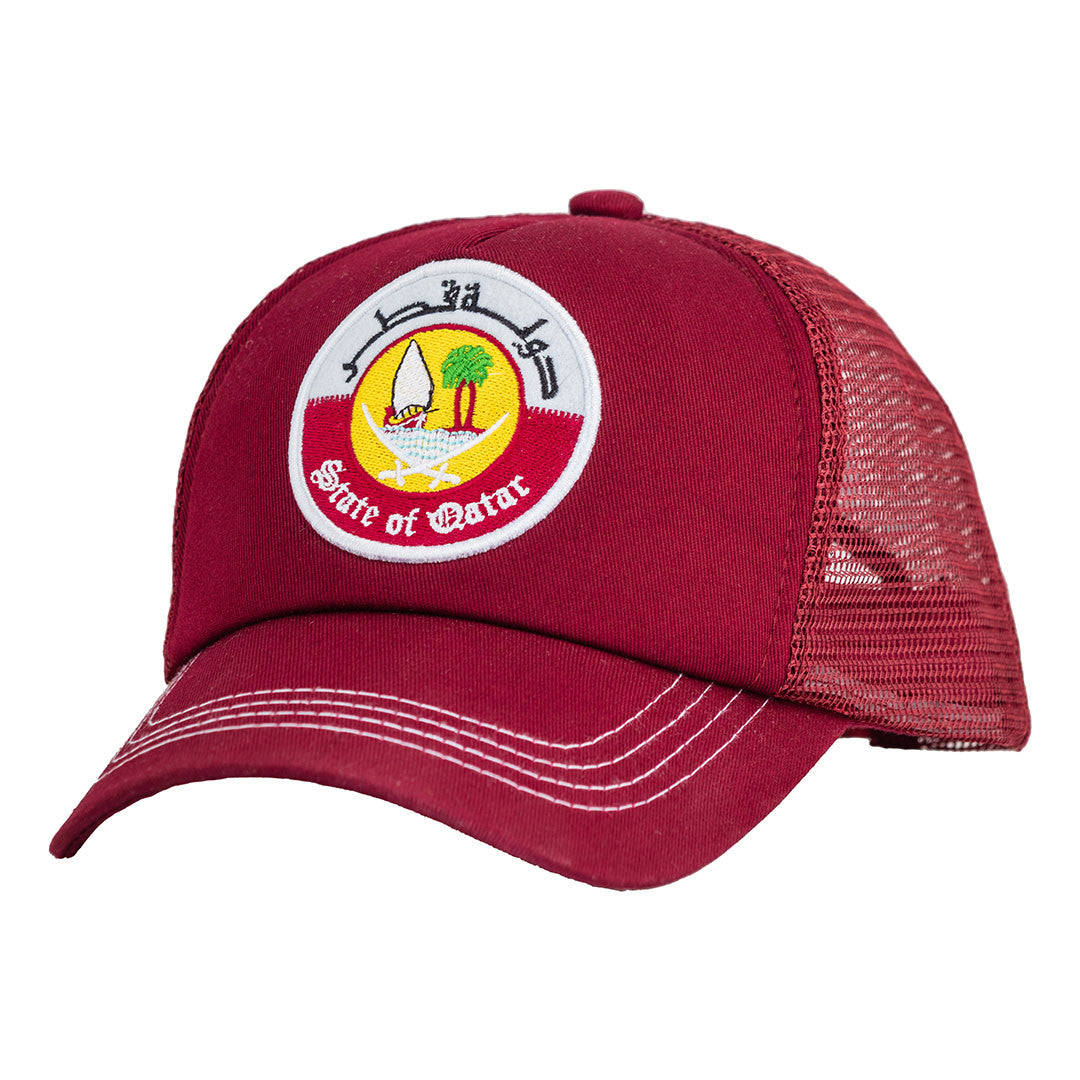State of Qatar Full Maroon Cap – Caliente Countries & Cities Collection