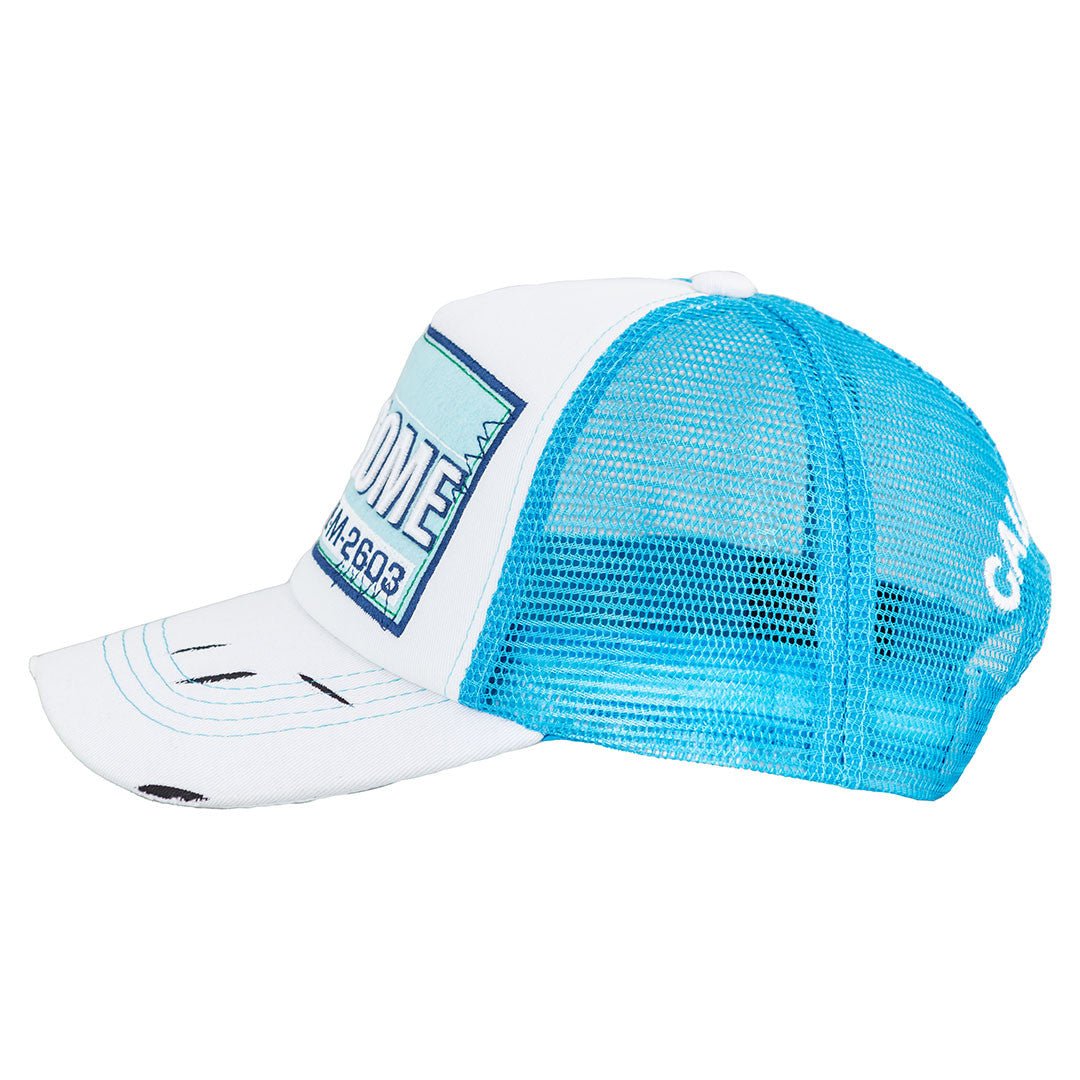 Awesome Wt/Wt/Blu Blue Cap - Caliente Special Collection - Caliente