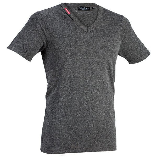 Basic DOS V Neck - Drk Grey Melange T-shirt - Caliente T-shirts & Polos Collection - Caliente