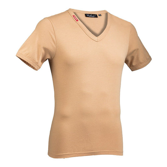 Basic DOS V Neck - Neck Ivory Cream T-shirt - Caliente T-shirts & Polos Collection - Caliente