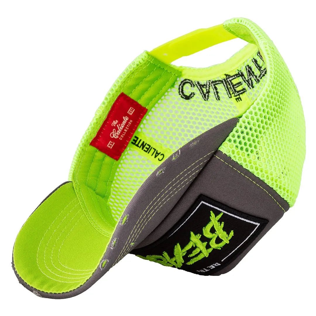 Be The Beast Gry/Gry/NGrn Neon Green Cap - Caliente Special Collection - Caliente