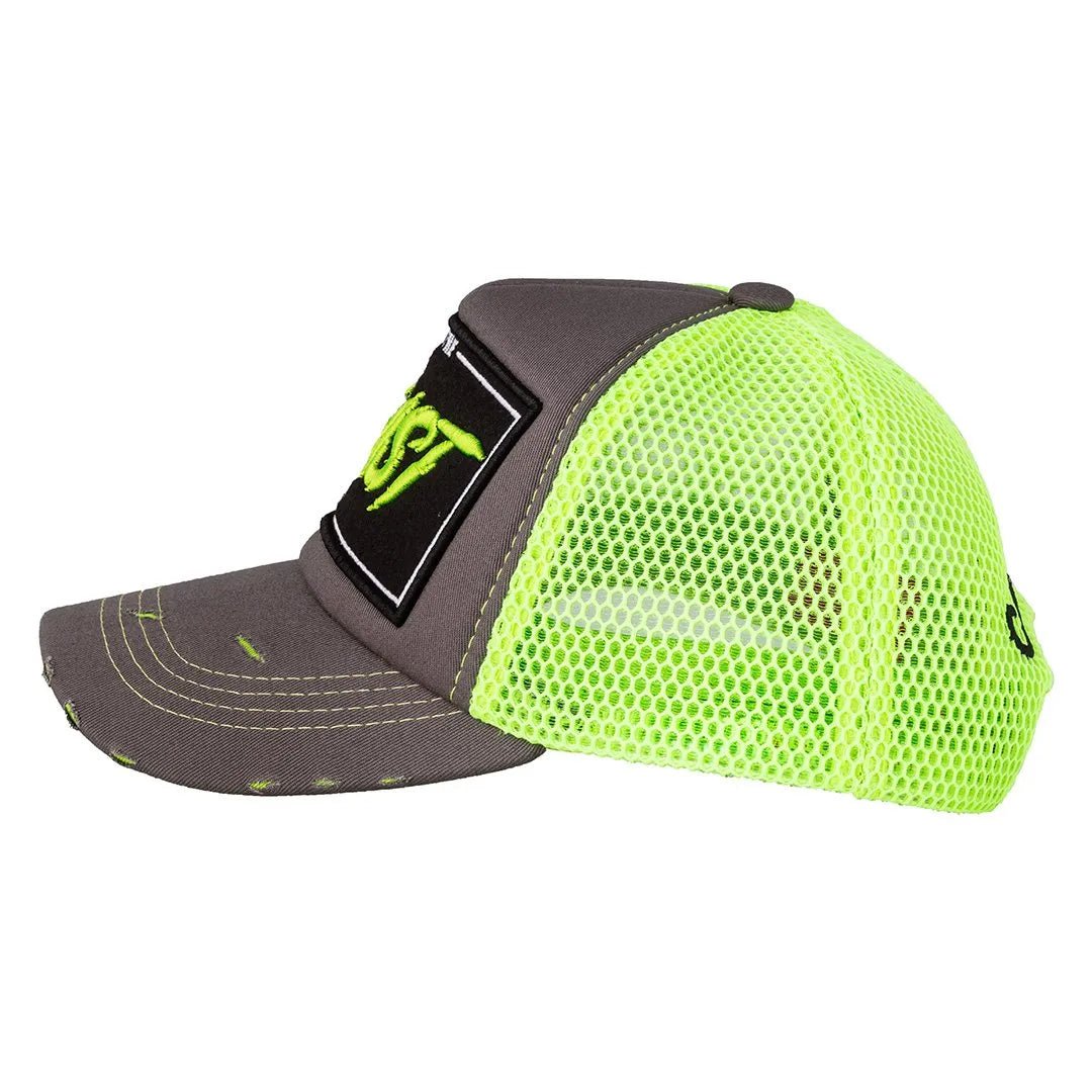 Be The Beast Gry/Gry/NGrn Neon Green Cap - Caliente Special Collection - Caliente